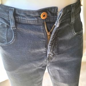 Vintage Parasuco Jeans Extreme Fit Black Washed Denim Size 28